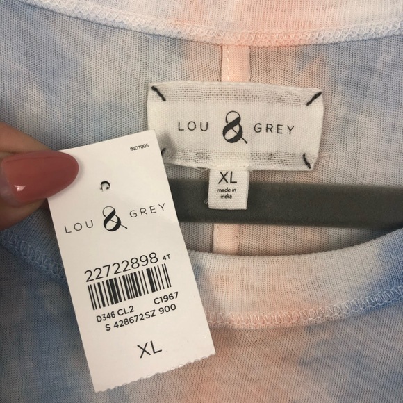 NWT Lou & Grey blue and pink tie-dye muscle tank - Picture 2 of 7